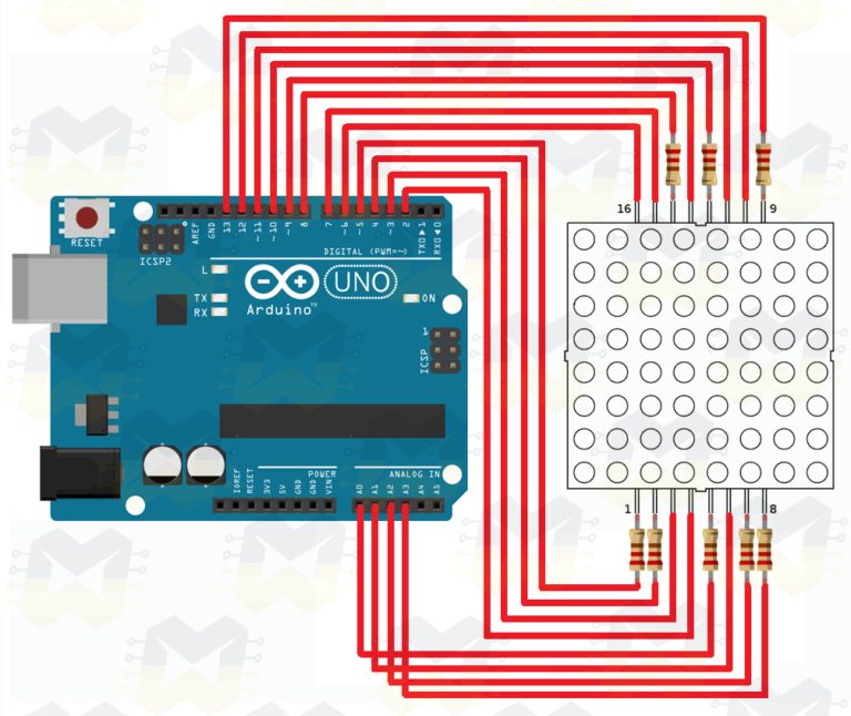 Arduino Utilizando A Matriz De Led 5mm 8x8 Blog Masterwalker Shop 5160